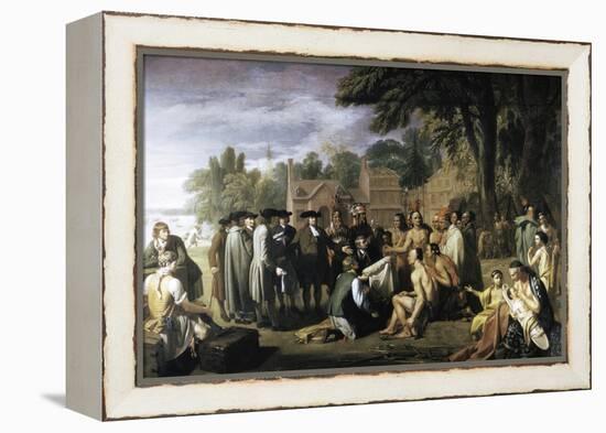 Penn's Treaty with the Indians-Benjamin West-Framed Premier Image Canvas