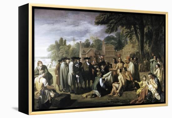 Penn's Treaty with the Indians-Benjamin West-Framed Premier Image Canvas