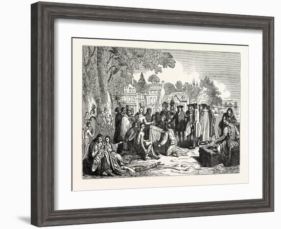Penn's Treaty with the Indians-null-Framed Giclee Print