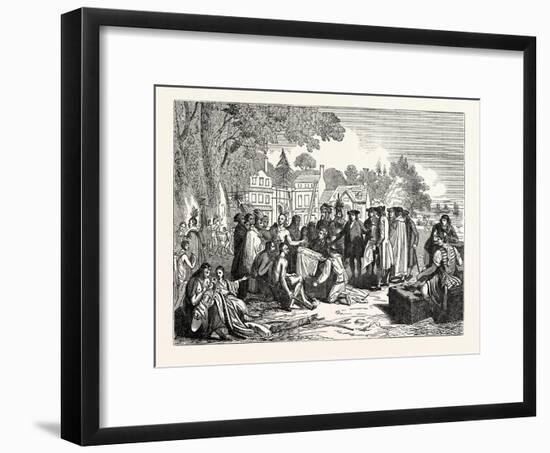 Penn's Treaty with the Indians-null-Framed Giclee Print