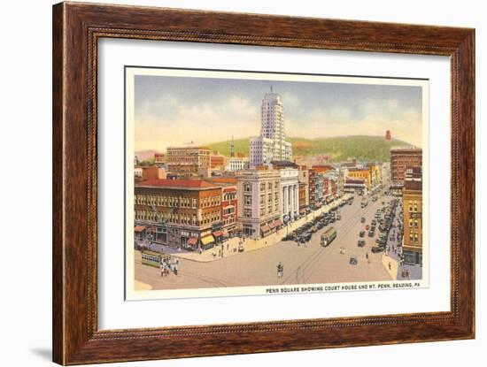 Penn Square, Courthouse, Mt. Penn, Reading-null-Framed Art Print