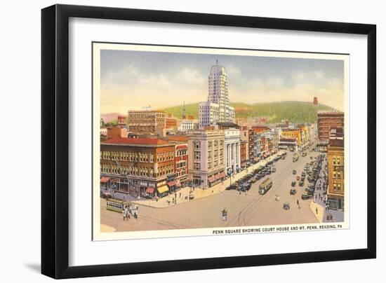 Penn Square, Courthouse, Mt. Penn, Reading-null-Framed Art Print