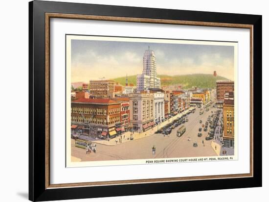 Penn Square, Courthouse, Mt. Penn, Reading-null-Framed Art Print