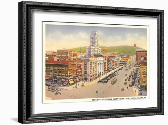 Penn Square, Courthouse, Mt. Penn, Reading-null-Framed Art Print