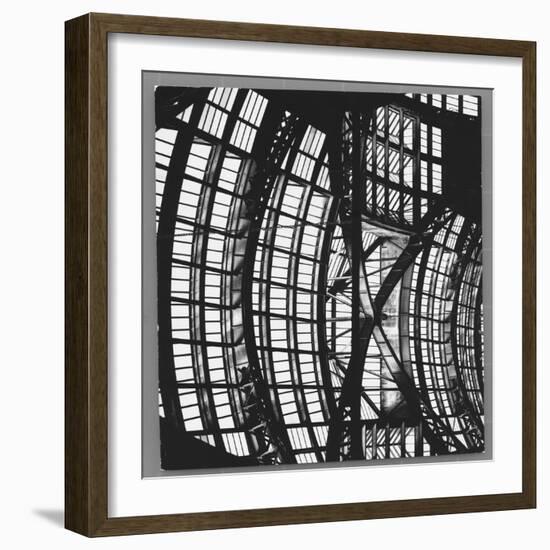 Penn Station's Waiting Room's Glass and Steel Ceiling-Walker Evans-Framed Photographic Print