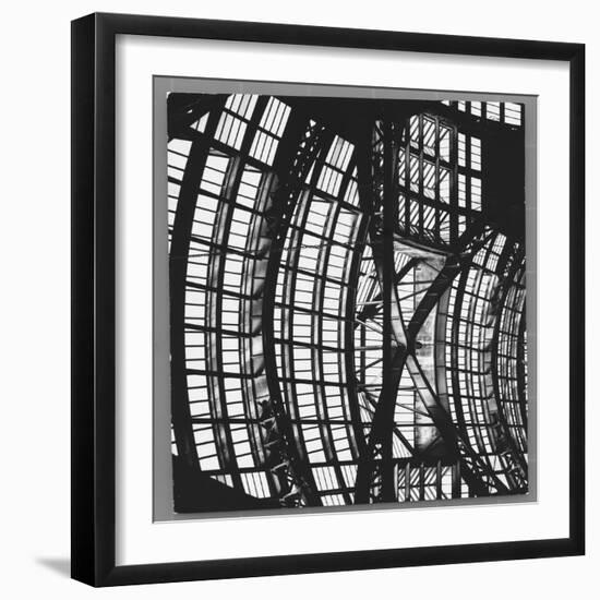 Penn Station's Waiting Room's Glass and Steel Ceiling-Walker Evans-Framed Photographic Print
