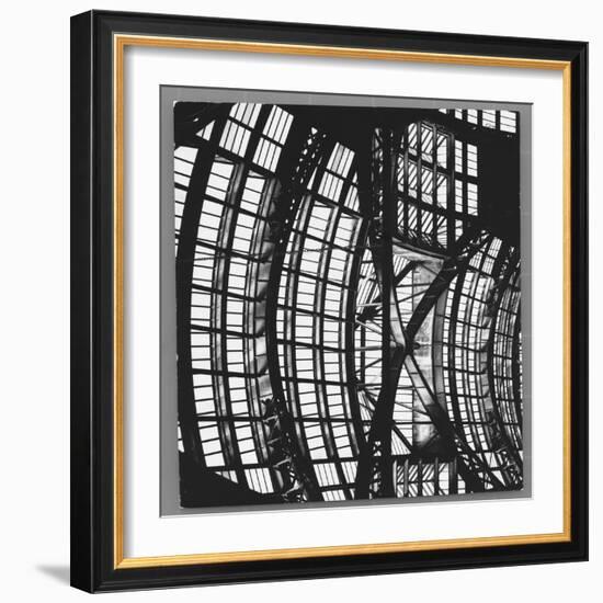 Penn Station's Waiting Room's Glass and Steel Ceiling-Walker Evans-Framed Photographic Print