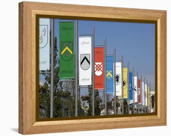 Pennants in Eyre Square Representing the Tribes of Galway, County Galway, Connacht, Ireland-Gary Cook-Framed Premier Image Canvas