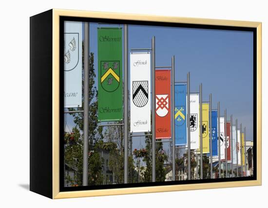 Pennants in Eyre Square Representing the Tribes of Galway, County Galway, Connacht, Ireland-Gary Cook-Framed Premier Image Canvas