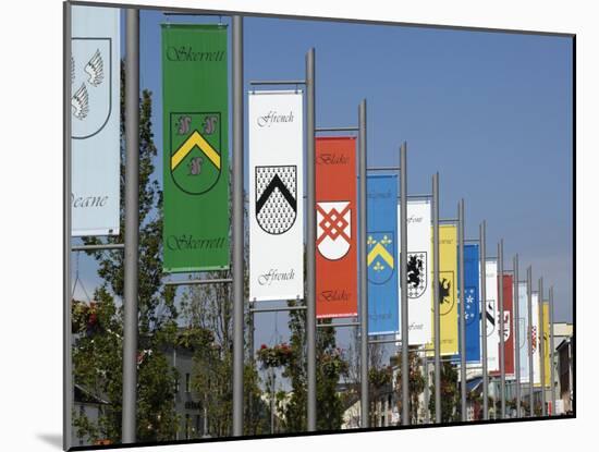 Pennants in Eyre Square Representing the Tribes of Galway, County Galway, Connacht, Ireland-Gary Cook-Mounted Photographic Print