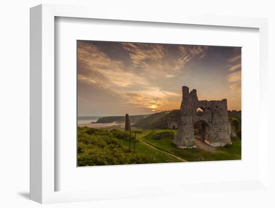 Pennard Castle, Overlooking Three Cliffs Bay, Gower, Wales, United Kingdom, Europe-Billy-Framed Photographic Print