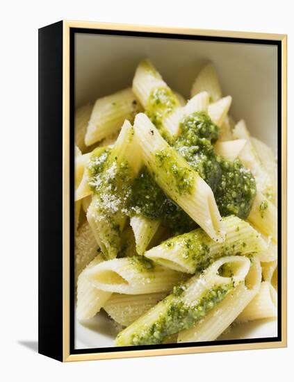 Penne with Pesto-null-Framed Premier Image Canvas