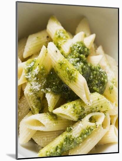 Penne with Pesto-null-Mounted Photographic Print