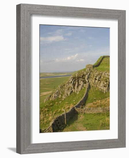 Pennine Way Crossing Near Turret 37A, Hadrians Wall, Unesco World Heritage Site, England-James Emmerson-Framed Photographic Print