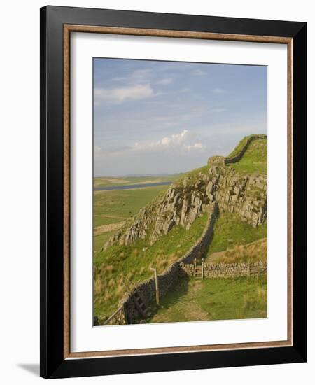 Pennine Way Crossing Near Turret 37A, Hadrians Wall, Unesco World Heritage Site, England-James Emmerson-Framed Photographic Print