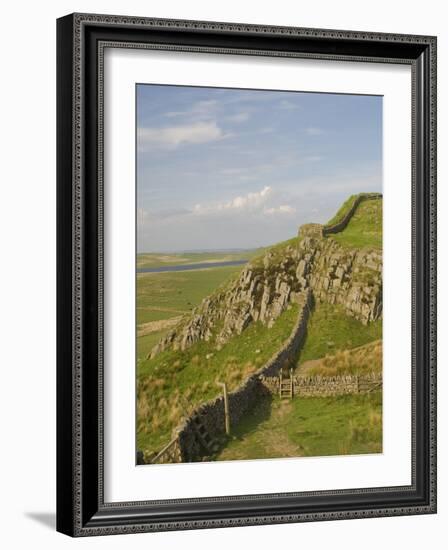 Pennine Way Crossing Near Turret 37A, Hadrians Wall, Unesco World Heritage Site, England-James Emmerson-Framed Photographic Print