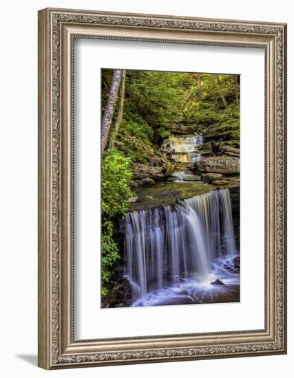 Pennsylvania, Benton, Ricketts Glen SP. Delaware Falls Cascade-Jay O'brien-Framed Photographic Print