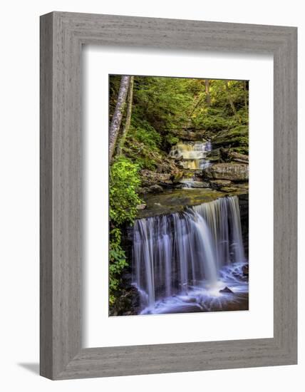 Pennsylvania, Benton, Ricketts Glen SP. Delaware Falls Cascade-Jay O'brien-Framed Photographic Print