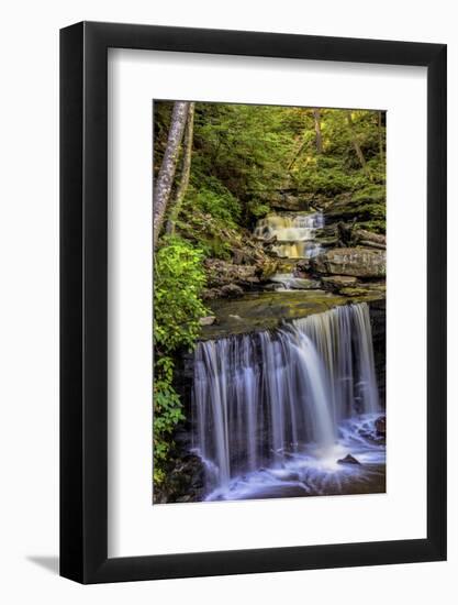 Pennsylvania, Benton, Ricketts Glen SP. Delaware Falls Cascade-Jay O'brien-Framed Photographic Print