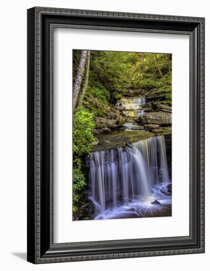 Pennsylvania, Benton, Ricketts Glen SP. Delaware Falls Cascade-Jay O'brien-Framed Photographic Print