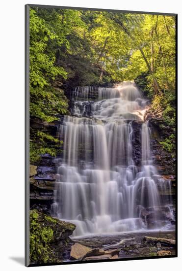 Pennsylvania, Benton, Ricketts Glen State Park. Ganoga Falls Cascade-Jay O'brien-Mounted Photographic Print