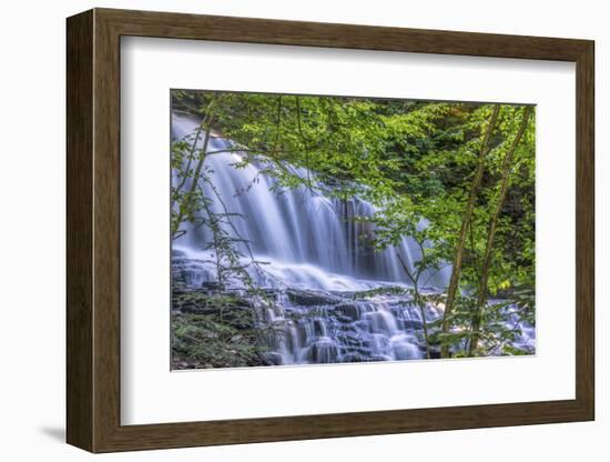 Pennsylvania, Benton, Ricketts Glen State Park. Mohawk Falls Cascade-Jay O'brien-Framed Photographic Print