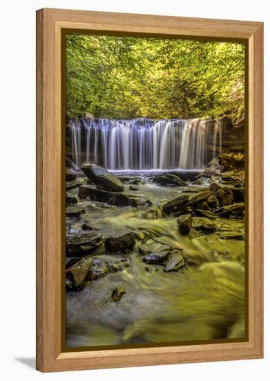 Pennsylvania, Benton, Ricketts Glen State Park. Oneida Falls Cascade-Jay O'brien-Framed Premier Image Canvas