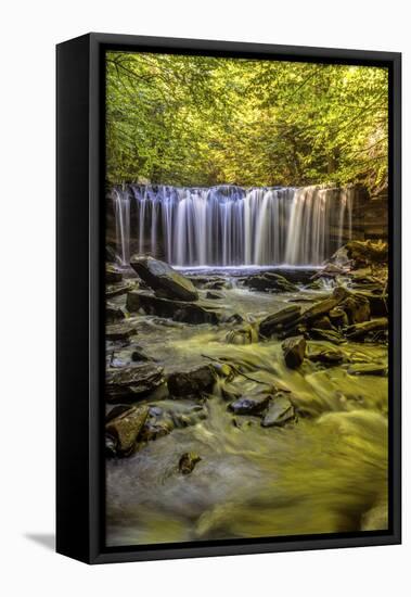 Pennsylvania, Benton, Ricketts Glen State Park. Oneida Falls Cascade-Jay O'brien-Framed Premier Image Canvas