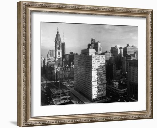 Pennsylvania Center Plaza and Town Hall in the Center of the City-Margaret Bourke-White-Framed Photographic Print