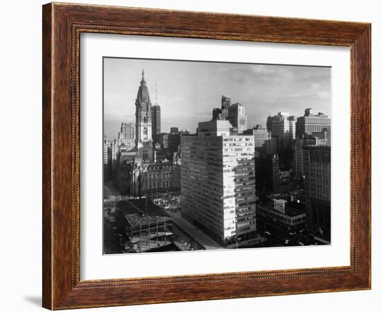 Pennsylvania Center Plaza and Town Hall in the Center of the City-Margaret Bourke-White-Framed Photographic Print