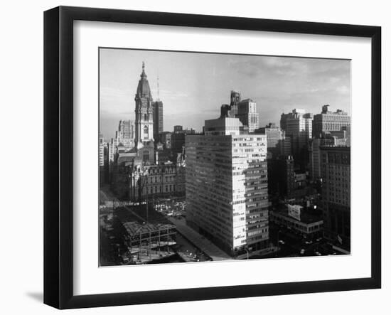 Pennsylvania Center Plaza and Town Hall in the Center of the City-Margaret Bourke-White-Framed Photographic Print