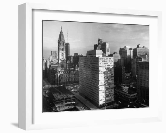 Pennsylvania Center Plaza and Town Hall in the Center of the City-Margaret Bourke-White-Framed Photographic Print