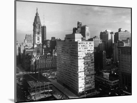 Pennsylvania Center Plaza and Town Hall in the Center of the City-Margaret Bourke-White-Mounted Photographic Print