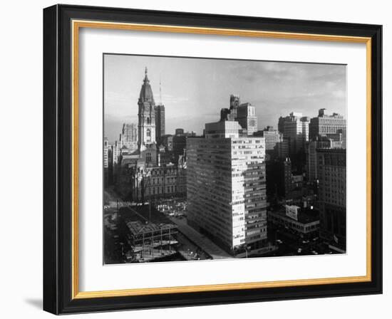 Pennsylvania Center Plaza and Town Hall in the Center of the City-Margaret Bourke-White-Framed Photographic Print