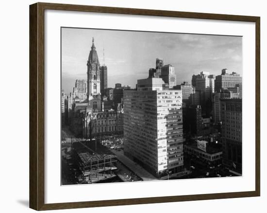 Pennsylvania Center Plaza and Town Hall in the Center of the City-Margaret Bourke-White-Framed Photographic Print