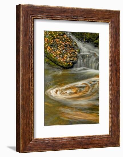 Pennsylvania, Delaware Water Gap NRA. Waterfall and Swirling Pool-Jay O'brien-Framed Photographic Print