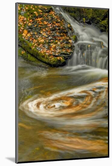 Pennsylvania, Delaware Water Gap NRA. Waterfall and Swirling Pool-Jay O'brien-Mounted Photographic Print