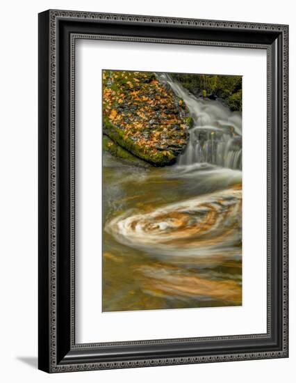 Pennsylvania, Delaware Water Gap NRA. Waterfall and Swirling Pool-Jay O'brien-Framed Photographic Print