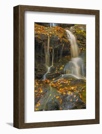 Pennsylvania, Delaware Water Gap NRA. Waterfall over Rocks-Jay O'brien-Framed Premium Photographic Print