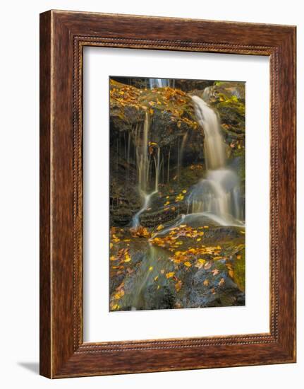 Pennsylvania, Delaware Water Gap NRA. Waterfall over Rocks-Jay O'brien-Framed Premium Photographic Print