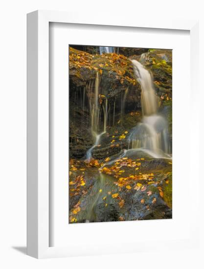 Pennsylvania, Delaware Water Gap NRA. Waterfall over Rocks-Jay O'brien-Framed Premium Photographic Print