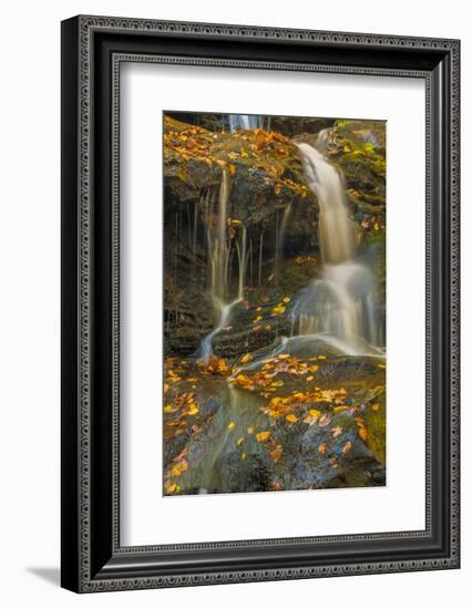 Pennsylvania, Delaware Water Gap NRA. Waterfall over Rocks-Jay O'brien-Framed Premium Photographic Print