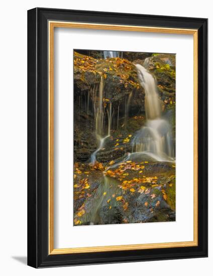 Pennsylvania, Delaware Water Gap NRA. Waterfall over Rocks-Jay O'brien-Framed Premium Photographic Print