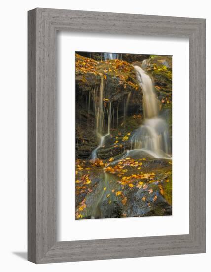 Pennsylvania, Delaware Water Gap NRA. Waterfall over Rocks-Jay O'brien-Framed Photographic Print