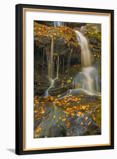 Pennsylvania, Delaware Water Gap NRA. Waterfall over Rocks-Jay O'brien-Framed Photographic Print