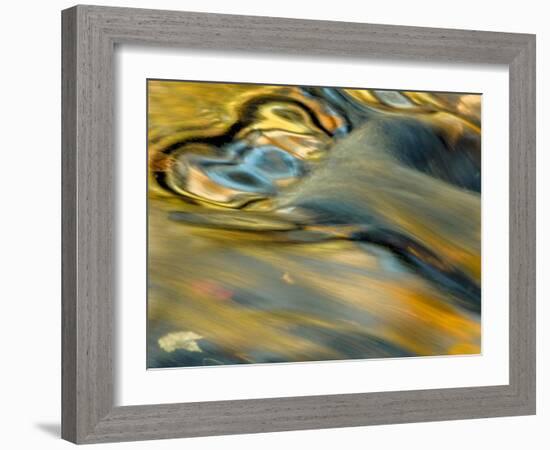 Pennsylvania, Delaware Watergap Nra. Flowing Water Abstract-Jay O'brien-Framed Photographic Print