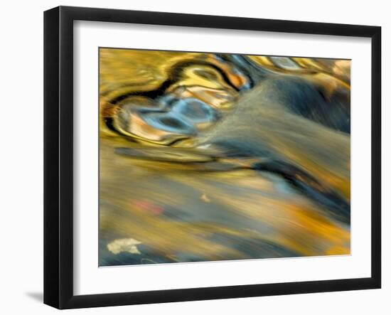 Pennsylvania, Delaware Watergap Nra. Flowing Water Abstract-Jay O'brien-Framed Photographic Print