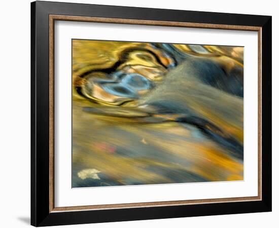 Pennsylvania, Delaware Watergap Nra. Flowing Water Abstract-Jay O'brien-Framed Photographic Print