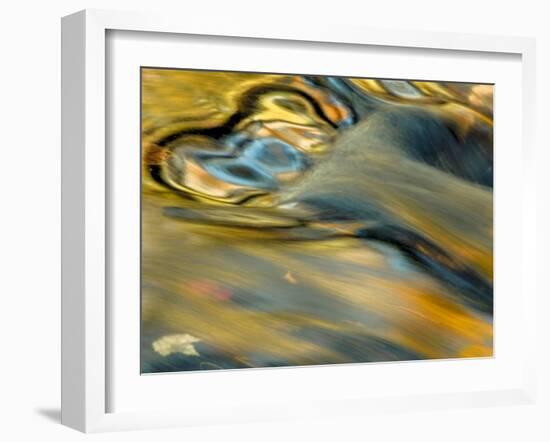 Pennsylvania, Delaware Watergap Nra. Flowing Water Abstract-Jay O'brien-Framed Photographic Print