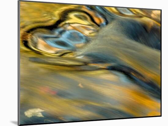 Pennsylvania, Delaware Watergap Nra. Flowing Water Abstract-Jay O'brien-Mounted Photographic Print